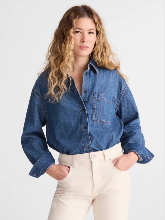 Madewell Tops - Madewell The Easy Shirt In Denim Button Down Oversized Shirt in Denim